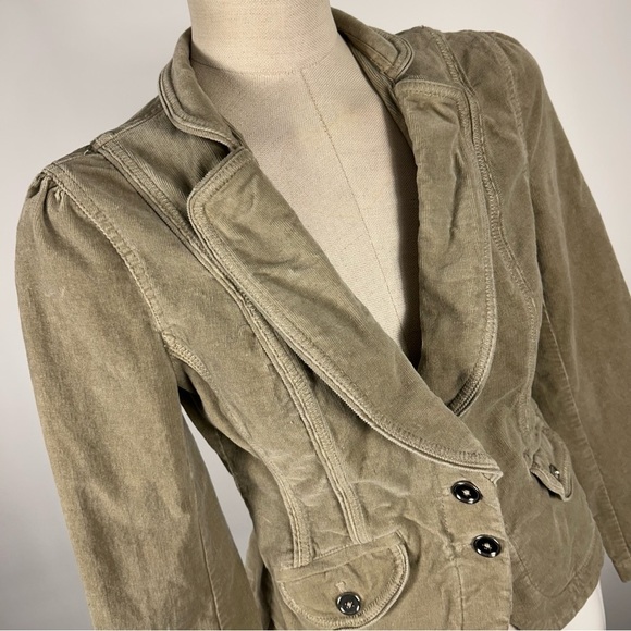 ❤️ White House Black Market Beige Corduroy Blazer Jacket 4 - Picture 5 of 11
